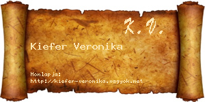 Kiefer Veronika névjegykártya